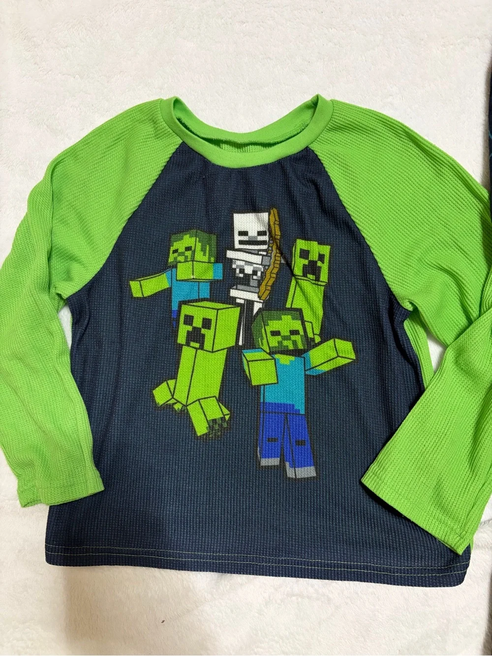 Kids' Green & Navy Pajama Set